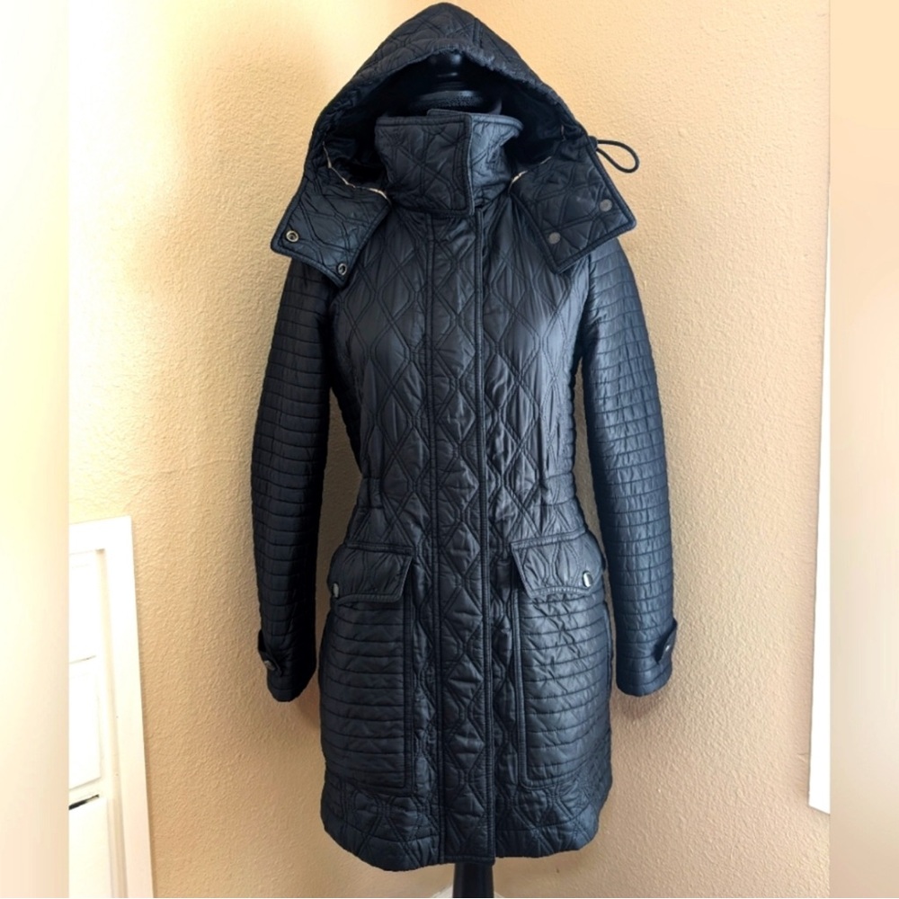 Burberry Bosworth Quilted Nylon Black Coat Jacket Small
